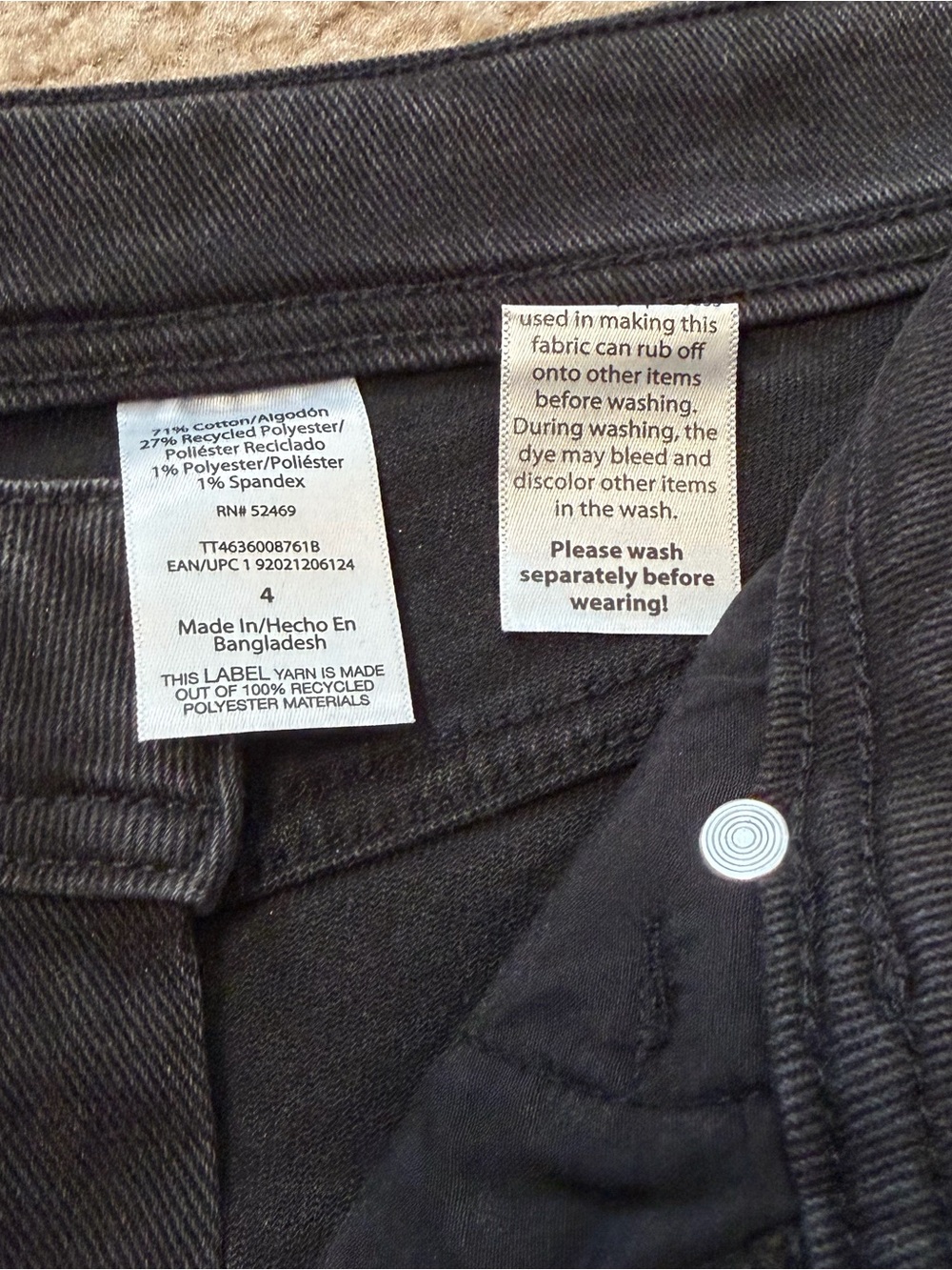 TIME AND TRU High Rise Relaxed Boyfriend Jeans in Black Wash NWT - Picture 8 of 8